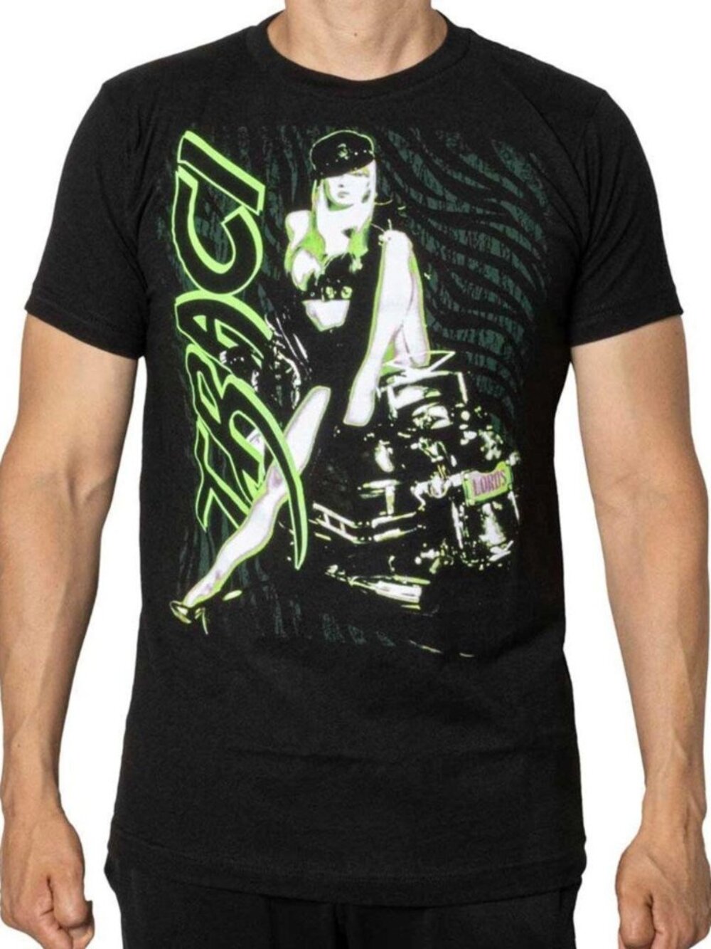Traci Lords Poison Motorcycle Men's Fit Black Cotton Unisex T-shirt